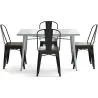 Pack Esstisch und 4 Esszimmerstühle Industriedesign - Neuauflage - Bistrot Stylix image 7