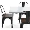 Pack Esstisch und 4 Esszimmerstühle Industriedesign - Neuauflage - Bistrot Stylix image 7