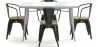 Pack Esstisch und 4 Esszimmerstühle mit Armlehnen Industriedesign - New Edition - Bistrot Stylix image 7