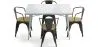 Pack Esstisch und 4 Esszimmerstühle mit Armlehnen Industriedesign - New Edition - Bistrot Stylix image 7