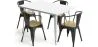 Pack Esstisch und 4 Esszimmerstühle mit Armlehnen Industriedesign - New Edition - Bistrot Stylix image 7