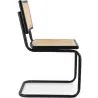 Esszimmerstuhl - Vintage Design - Holz und natürliches Rattan - Schwarz - Bastral image 7