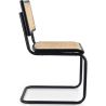 Esszimmerstuhl - Vintage Design - Holz und natürliches Rattan - Schwarz - Bastral image 7