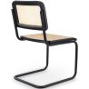 Esszimmerstuhl - Vintage Design - Holz und natürliches Rattan - Schwarz - Bastral image 7