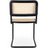 Esszimmerstuhl - Vintage Design - Holz und natürliches Rattan - Schwarz - Bastral image 7