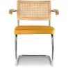 Esszimmerstuhl mit Armlehnen - Samtpolsterung - Holz & Rattan - Martha image 7