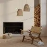 Loungesessel mit Armlehnen - Boho Bali Design Armchair - Holz und Leder - Recia image 7