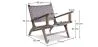 Loungesessel mit Armlehnen - Boho Bali Design Armchair - Holz und Leinen - Recia image 7