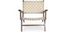 Loungesessel mit Armlehnen - Boho Bali Design Armchair - Holz und Leinen - Recia image 7
