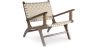 Loungesessel mit Armlehnen - Boho Bali Design Armchair - Holz und Leinen - Recia image 7