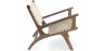 Loungesessel mit Armlehnen - Boho Bali Design Armchair - Holz und Leinen - Recia image 7