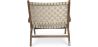 Loungesessel mit Armlehnen - Boho Bali Design Armchair - Holz und Leinen - Recia image 7