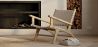 Loungesessel mit Armlehnen - Boho Bali Design Armchair - Holz und Leinen - Recia image 7