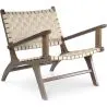 Loungesessel mit Armlehnen - Boho Bali Design Armchair - Holz und Leinen - Recia image 7