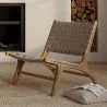 Loungesessel - Boho Bali Design Armchair - Holz und Leder - Recia image 7