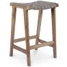 Holzhocker - Boho Bali Design - Leder - Recia image 7