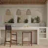 Holzhocker - Boho Bali Design - Leder - Recia image 7