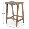 Holzhocker - Boho Bali Design - Leder - Recia image 7