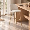 Hocker gepolstert mit Bouclé-Stoff - Skandinavisches Design - Evelyne image 7