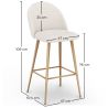 Hocker gepolstert mit Bouclé-Stoff - Skandinavisches Design - Evelyne image 7