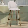 Hocker mit Bouclé-Stoff gepolstert - Skandinavisches Design - Evelyne image 7