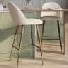 Hocker mit Bouclé-Stoff gepolstert - Skandinavisches Design - Evelyne image 7