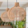 Rattan-Deckenlampe - Boho-Bali-Design-Pendelleuchte - Elan image 7