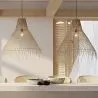 Rattan-Deckenlampe - Pendelleuchte im Boho-Bali-Design - Trui image 7