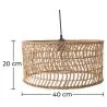  Rattan-Deckenlampe - Boho-Bali-Design-Pendelleuchte - Beri image 7