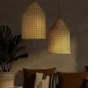 Rattan-Deckenlampe - Pendelleuchte im Boho-Bali-Design - Fai image 7