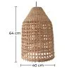 Rattan-Deckenlampe - Pendelleuchte im Boho-Bali-Design - Fai image 7