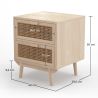 Nachttisch - Boho-Bali-Stil - Holz - Treys image 7