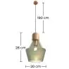 Hängelampe - Im modernen Design aus Glas - Hewl image 7