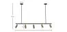 Hängeleuchte – Schiene mit 5 einstellbaren goldfarbenen Spots – 110 cm image 7