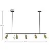 Hängeleuchte – Schiene mit 5 einstellbaren goldfarbenen Spots – 110 cm image 7
