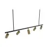 Hängeleuchte – Schiene mit 5 einstellbaren goldfarbenen Spots – 110 cm image 7