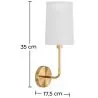 Wandleuchte – goldfarben mit Stofflampenschirm – Miu image 7