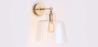 Wandleuchte – goldfarbenes Metall und Glas – Sabela image 7