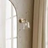 Wandleuchte – goldfarbenes Metall und Glas – Sabela image 7