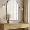 Wandleuchte – goldfarbenes Metall und Glas – Sabela image 7