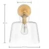 Wandleuchte – goldfarbenes Metall und Glas – Sabela image 7