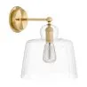 Wandleuchte – goldfarbenes Metall und Glas – Sabela image 7