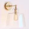 Wandleuchte – goldfarbenes Metall und Glas – Sabela image 7