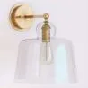 Wandleuchte – goldfarbenes Metall und Glas – Sabela image 7