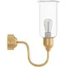 Wandleuchte – goldfarbenes Metall und Glas – Driss image 7