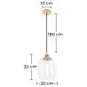 Deckenlampe - Pendelleuchte - Glas und Metall - Amaia image 7