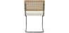 Esszimmerstuhl mit Armlehnen - gepolstert in Bouclé-Stoff - Holz und Rattan - Birey image 7