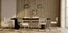 Esszimmerstuhl mit Armlehnen - gepolstert in Bouclé-Stoff - Holz und Rattan - Birey image 7