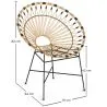  Runder Outdoor-Sessel aus synthetischem Rattan - Boho-Bali-Design - Elsa image 7