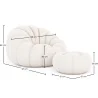 Gepolsterter Sitzsack-Sessel - Weißer Bouclé - Rubi image 7